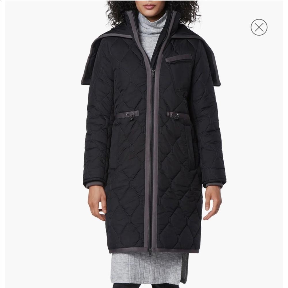 Andrew Marc Savoy Quilted Anorak Coat Size M